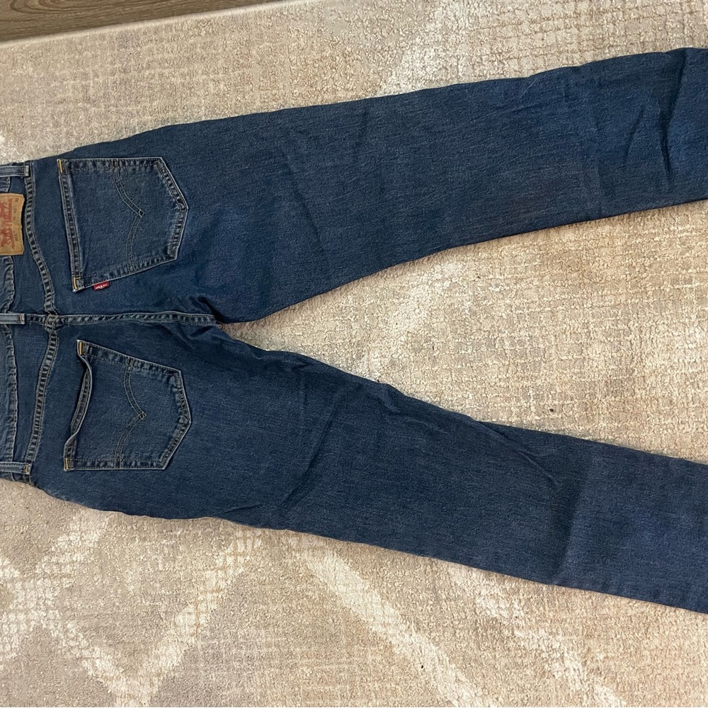Levi's Men's Dark Blue Straight Jeans - Picture 4 of 6